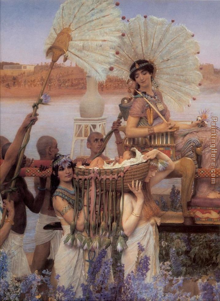The Finding of Moses detail painting - Sir Lawrence Alma-Tadema The Finding of Moses detail art painting